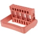 thumbnail image 5 of Estuche organizador portátil para herramientas de manicura con 16 agujeros para cabezal de pulido de uñas, color marrón, 5 of 5