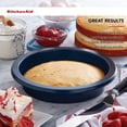 thumbnail image 3 of KitchenAid Aluminized Steel Nonstick 9-inch Round Cake Baking Pan, Ink Blue, 3 of 9