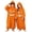 #2 Orange, variant on Krdevn Kids Pumpkin Face Onesie Pajamas, Thick Hooded Halloween Loungewear for Boys Girls Autumn Winter,12-15 Years