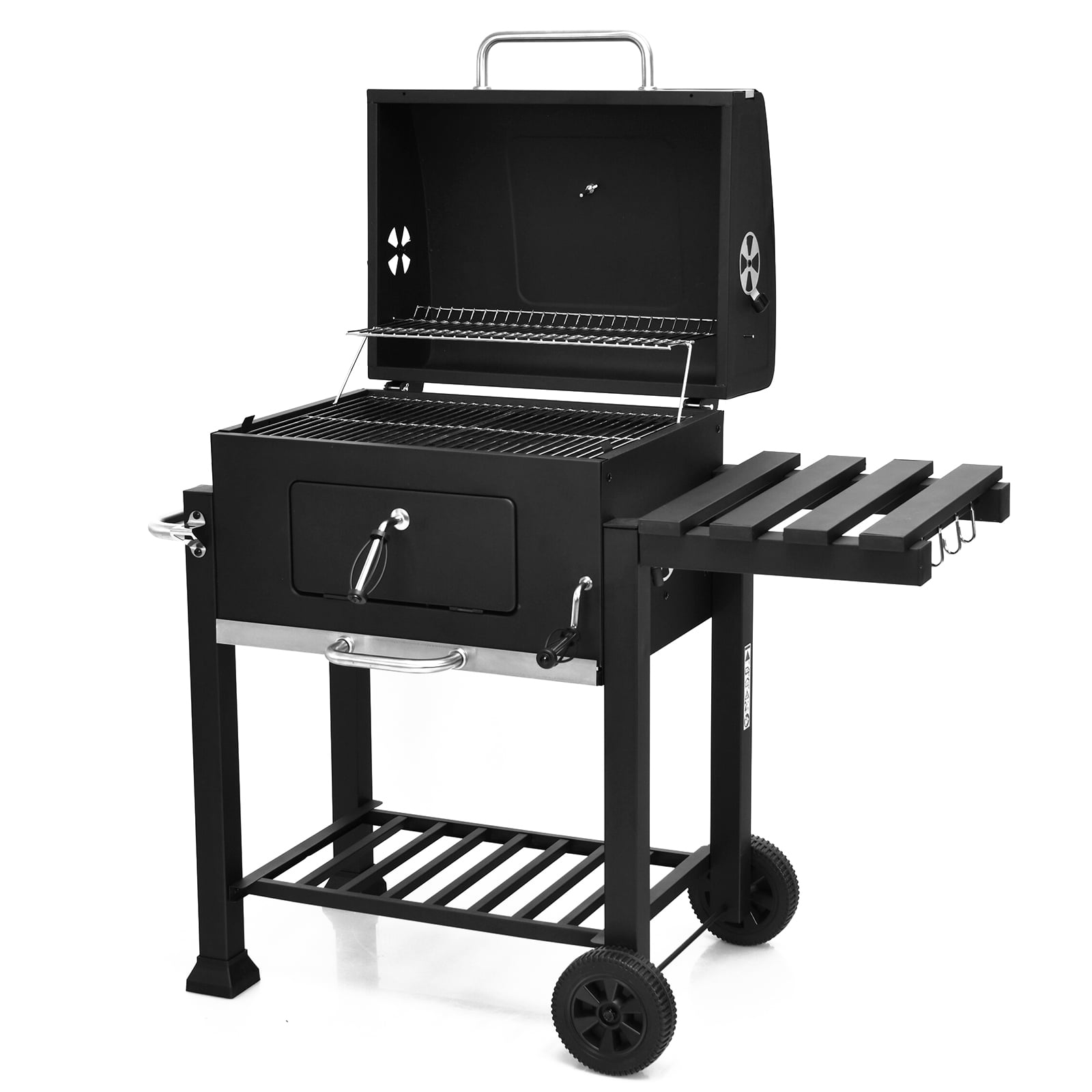 Topbuy Portable Charcoal Grill Outdoor BBQ Offset Smoker w/Wheels