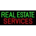 thumbnail image 1 of Real Estate Services 1 LED Neon Sign 6 x 15 - inches, Black Square Cut Acrylic Backing, with Dimmer - Bright and Premium built indoor LED Neon Sign for office, and stroefront, 1 of 7