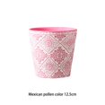 thumbnail image 2 of Matsuzay Maceta de cerámica para flores, maceta redonda para interior y exterior, diseño en relieve, orquídea, hogar, jardín, decoración con sentido Jardín y Patio Rosa Matsuzay HA084187-03, 2 of 6
