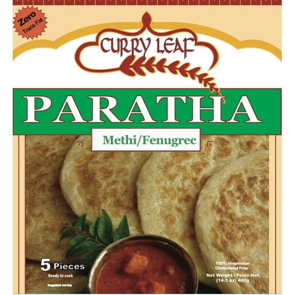 Curry Leaf Fenugrec Paratha 5 x 80g.