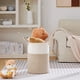 thumbnail image 5 of Cesta de Lavandería Grande para Mantas, Juguetes, Ropa Sucia en Sala de Estar, Baño, Dormitorio, 56 L(Blanco y Marrón), 5 of 8