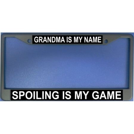 Grandma Is My Name Photo License Plate Frame Free Screw Caps