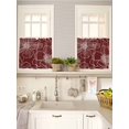 thumbnail image 5 of Red Flowers 2 Panel Kitchen Curtains for Small Windows, Spring Floral Botanical Modern Art Bathroom Tier Curtain, Short Window Treatment for Bedroom/Living Room 55"x24", 5 of 6
