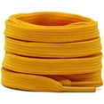 thumbnail image 1 of Cordones de zapatos planos sólidos Cordones de zapatos atléticos gruesos huecos Cuerdas 2 pares, amarillo oscuro 55 "pulgadas (140 cm) Sincero Hogar, 1 of 7