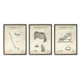 thumbnail image 2 of Hockey Sports Patent Athletic Equipment Diagram Skates Net Typography Graphic Art Framed Art Print Wall Art, Set Of 3, 2 of 5
