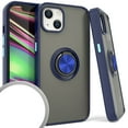thumbnail image 1 of Kaleidio Case For iPhone 13 (6.1") [Frost Hybrid] Lightweight Slim Fit [Magnetic Ring Stand] Skin Cover [Smoke/Blue], 1 of 2