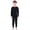 Rich Black, variant on Boy's & Girl's Waffle Thermal Underwear Crew Top & Bottom Set, Sizes XS-XXL