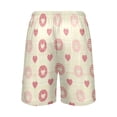 thumbnail image 3 of Men's Pajama Shorts Bottoms with Pockets Soft Lightweight Lounge Sleep Wear Heart and Circle, 3 of 6