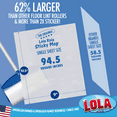 thumbnail image 5 of Lola Rola Sticky Mop, Giant Floor Lint Roller, 9" W x 3.5" Diameter, Best Pet Hair Remover, Traps Dust, Dirt, Dog and Cat Hair on Carpet, 30 Large Adhesive Sheets - "Stickiest on the Market", 5 of 8