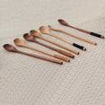 thumbnail image 4 of Handmade Natural Wooden Mixing Spoons for Milk Honey 8" Long Handle Teaspoon Coffee Spoon Stir long-handled spoon, wooden lotus long-handled spoon, mixing spoon, wooden spoon, baby feeding spoon, 4 of 7