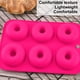 thumbnail image 2 of Naiovety Molde para rosquillas de 6 cavidades, bandeja antiadherente de silicona para hornear, resistente al calor, reutilizable, para hacer Type2 NO2, 2 of 6