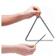 thumbnail image 1 of 7 Inch Musical Steel Triangle Percussion Instrument With Striker, 1 of 4