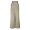 thumbnail image 5 of qolati Wide Leg Pants for Women Casual High Waisted Tie Side Plicated Palazzo Pants Trendy Loose Fit Summer Work Lounge Trousers, 5 of 5