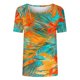 thumbnail image 2 of Tops de Cuello Redondo para las Mujeres de Manga Corta Impresa Casual, Camiseta de Moda para Uso Diario Y de Fiesta, 2 of 4