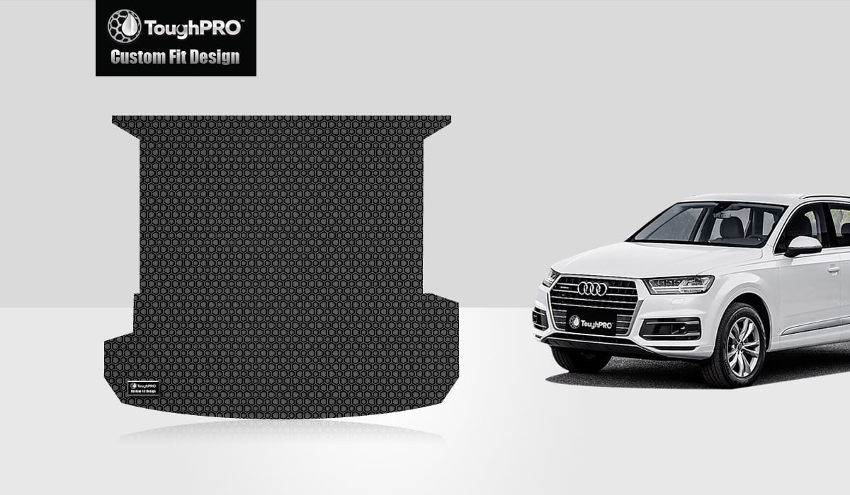2018 ToughPRO Cargo/Trunk Mat Compatible with Audi Q7 All Weather Heavy Duty - Made in USA 2017 2019 - Black Rubber 