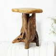 thumbnail image 1 of Taburete mesa auxiliar de tocón de madera de cedro WELLAND, 48 cm de alto, 1 of 8