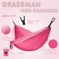 thumbnail image 4 of Grassman Kids Hammock,Youth hammock,Hammock Gear，2 Straps 10ft +2 Carabiners, Indoor/Outdoor, 4 of 6