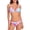 Blue-purple Floral, variant on Women's Halter Triangle Bikini Sets Sexy Ruffle String Bikini Two Piece Swimsuit Black Bathing Suits