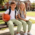 thumbnail image 6 of Avtoify Boys Pants Children's Solid Color Elastic Waist with Side Pockets Slim Sports Sweatpants Long Pants for Kids, 6 of 9