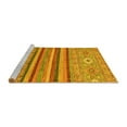 thumbnail image 2 of Ahgly Company Machine Washable Indoor Rectangle Abstract Yellow Modern Area Rugs, 6' x 9', 2 of 4