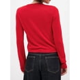 thumbnail image 5 of Cropped Cardigan Shrug for Women, Button Down Long Sleeve Knit Sweater for Dresses,for Jeans Red S, 5 of 9