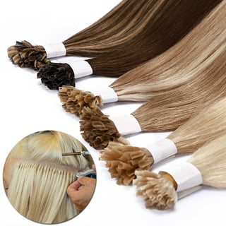  Hairro Microlink Hair Extensions Human Hair Micro Loop Bead In  Hair Micro Ring I Tip Pre Bonded Cold Fusion Keratin Glue Stick Remy Itip  Hair For Women 20 Inch 50g