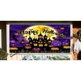 thumbnail image 5 of 16X7 ft Purple Happy Halloween Castle Garage Door Decoration Background Night Moon Backdrop Bat Pumpkin Devil Pumpkin Graveyard Photography Birthday Hallowmas Banner Cover, 5 of 5