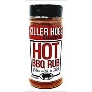 Killer Hogs Hot Barbecue Rub - Pack of 2 Bottles - 16 oz Per Bottle - 32 oz Total of Bulk Hot Killer Hogs BBQ Rub - Color with a Kick