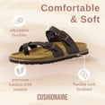 thumbnail image 3 of Cushionaire Pluto Cork Footbed Summer Sandals for Women 2025 Comfortable Slides with Adjustable Buckles, Toe Loop & Stitched Design – Stylish Slip On Women Footwear, 3 of 18