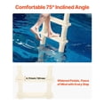 thumbnail image 4 of Swimming Pool Ladder 5 Step 75 Degree Incline with Double Handrails Non Slip Heavy Duty Steps 300 lb Capacity for 48 to 54 Inch Inground and Above Ground Pools Indoor Outdoor Use, 4 of 7