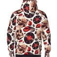 thumbnail image 7 of Xecao record lips Skull Pattern Men's Adult Pullover Hoodie,Hooded Sweatshirt-4X-Large, 7 of 7