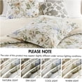 thumbnail image 4 of JERFIT 6-Piece Queen Comforter Set with Decorative Pillows & Bed Skirt, Oversized Floral Printed Bedding, All-Season 100% Cotton Sateen, 4 of 10