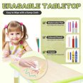 thumbnail image 5 of Kidsbuddy Kids Table and 4 Chairs Set Height Adjustable Toddler Play Activity Table Set with Graffiti Tabletop Children Activity Table for Reading, Drawing, Eating(Fruit Green), 5 of 7