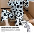thumbnail image 2 of 1 Set Women Long Sleeve Sleepwear Long Pants Home Cow Pattern Pajamas (L), 2 of 8
