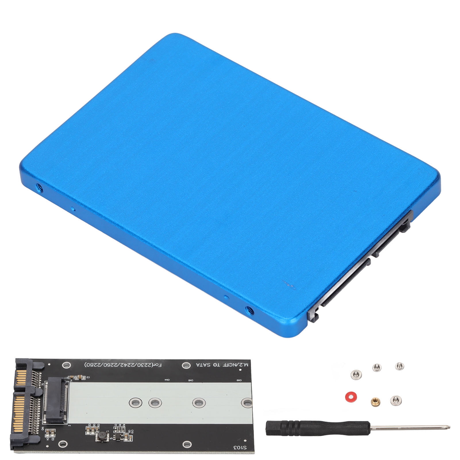 Hard Drive Enclosure,NGFF M.2 to SATA3.0 Hard Disk Transfer Box SSD Hard Disk Adapter Box Top Tier Quality