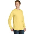 thumbnail image 4 of Port & Company PC099LS Mens Pigment-Dyed Long Sleeve Tees, Popcorn - 2XL, 4 of 6