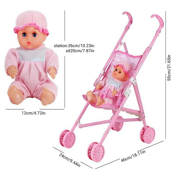 Baby Doll Avec Chariot Set Baby Doll Poussette Jouet Pretend Play