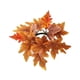 thumbnail image 5 of Corona de aro con forma de pilar para velas, corona de hojas de arce, corona pequeña de otoño, corona de granja para bodas, decoración de casa de camp Naranja amarillo, 5 of 8