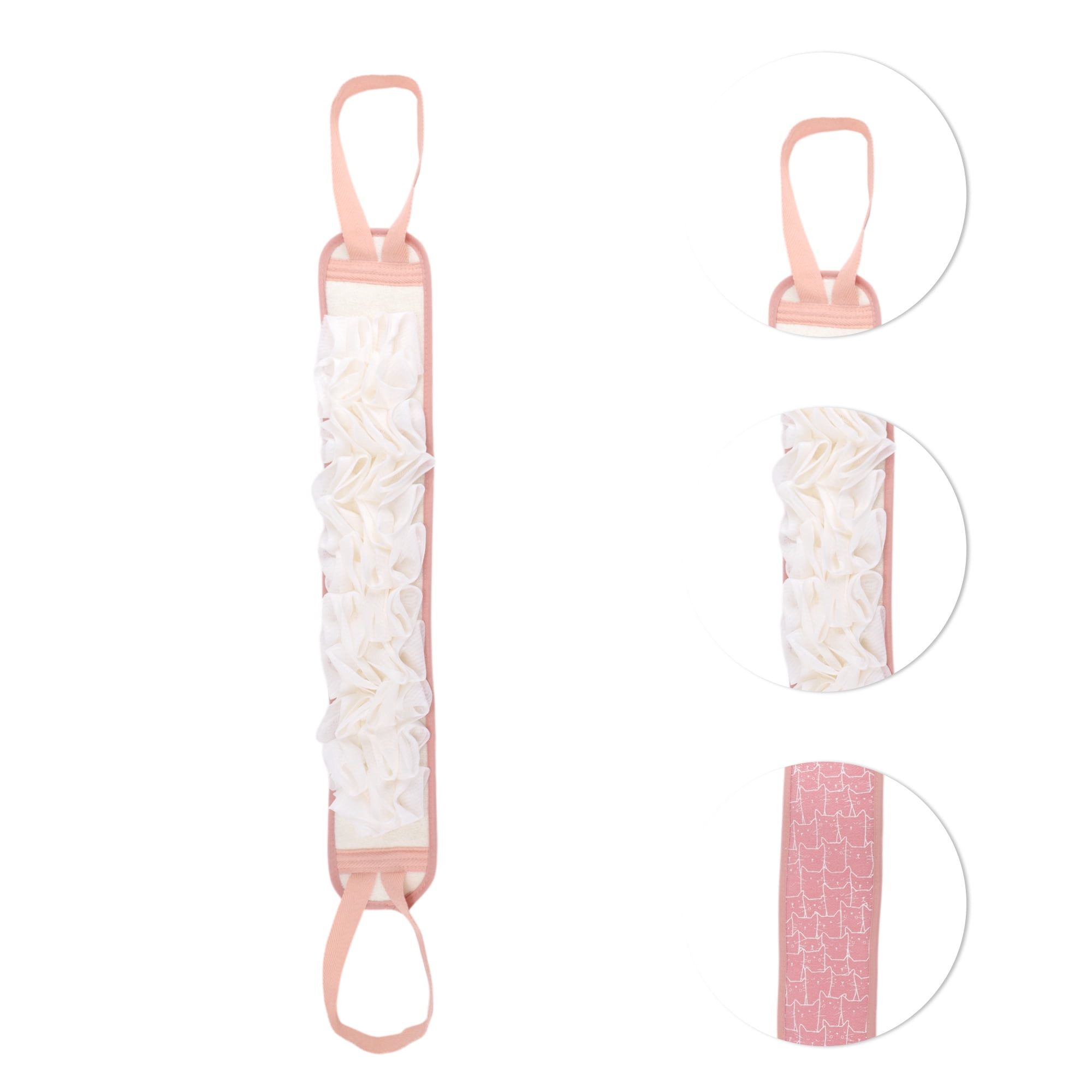 Unique Bargains Drawstring Back Bath Towel for Bathroom 33.46"x3.54" Pink 1 Pc