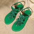 thumbnail image 7 of Women's 3D Floral Thong Slingback Flat Sandals, Open-Toe Breathable Casual Beach Footwear, 7 of 7