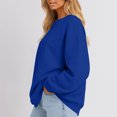 thumbnail image 4 of Sweatshirt for Women Oversized Crewneck Long Sleeve Pullover Fleece Top 2025 Fall Winter Fashion Outfits Clothes,Size S-2XL, 4 of 6