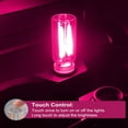 thumbnail image 4 of SUMMIT 2PCS USB Lights for Car,Touch Dimmable Retro Car Lamp Interior LED Ambient Lighting,Portable Mini Glass Bottle LED Bulb Night Light for Vehicle Bedroom Hallway Camping Holiday Decoration (Pink, 4 of 12