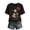 Black, variant on Womens Halloween Shirts Plus Size Short Sleeve Tunic Tops Funny Halloween Print V Neck Novelty Graphic Tees
