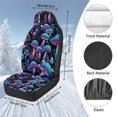 thumbnail image 7 of Uorisanigo Front Car Seat Covers High Back Bucket Seat Cover Psychedelic Trippy Mushroom Automotive Interior Covers Universal Fit for Most Cars, SUVs, Sedan, Trucks, Vans, Easy to Install, 7 of 7
