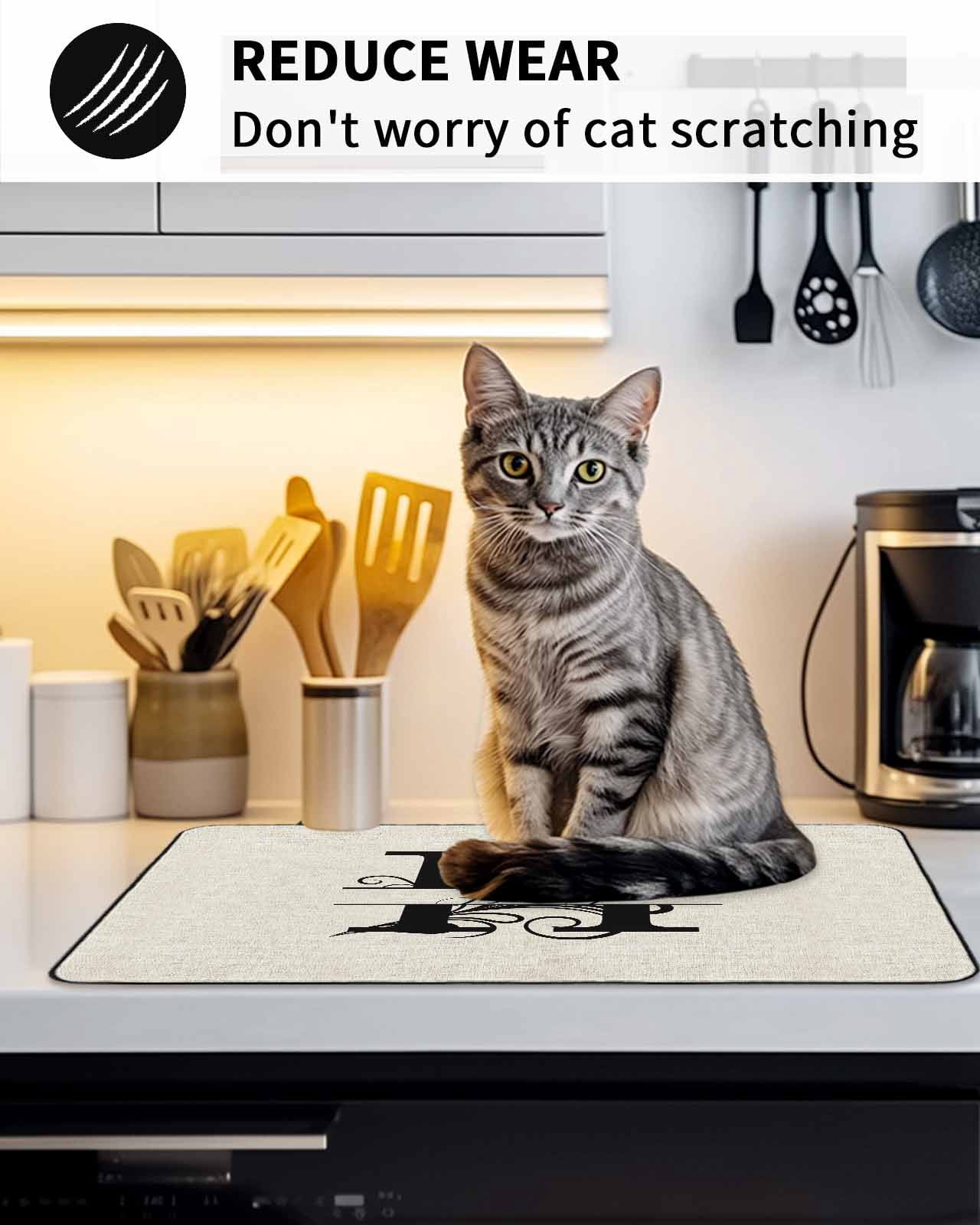 Stove Top Covers for Electric Stove, Letter H Glass Stovetop Cover Protector, Monogram Words Induction Cooktop Protector Oven Mat for Kitchen Countertop 24"x21"