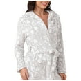 thumbnail image 1 of FYEGRE Ultra Soft Robe with Pockets, Spa Bathrobe Loungewear Calf-Length, Plush Fuzzy Fluffy Wrap Robe for Women Grey L, 1 of 7