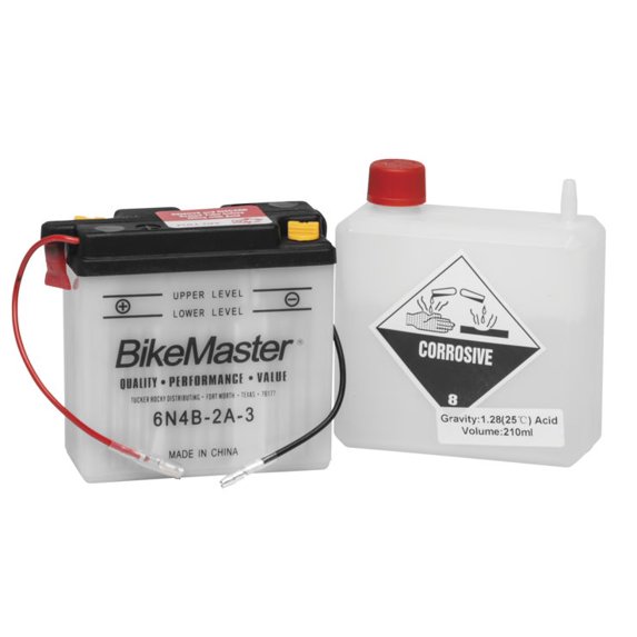 BikeMaster Conventional Battery 6N4B-2A-3 for Yamaha DT100 1974-1976